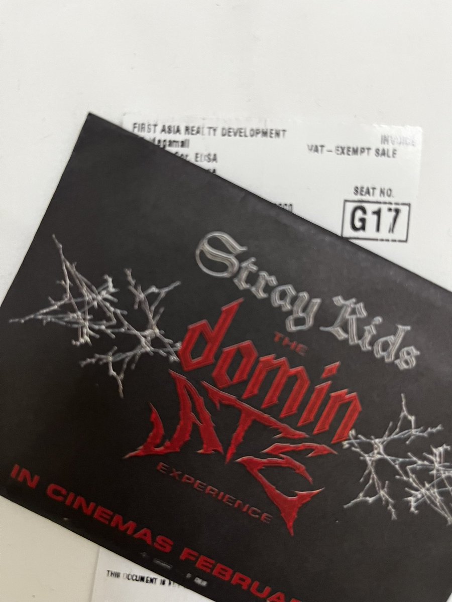 11thof04's tweet photo. wts lfb stray kids skz ph

the dominate experience ticket + pc set
— ₱880
— showing today feb 7 6:30pm
— sm megamall imax G17
— can do meetup today
— rfs: sudden schedule conflict

help rt please 🥹 https://t.co/wHS8FqpaVC