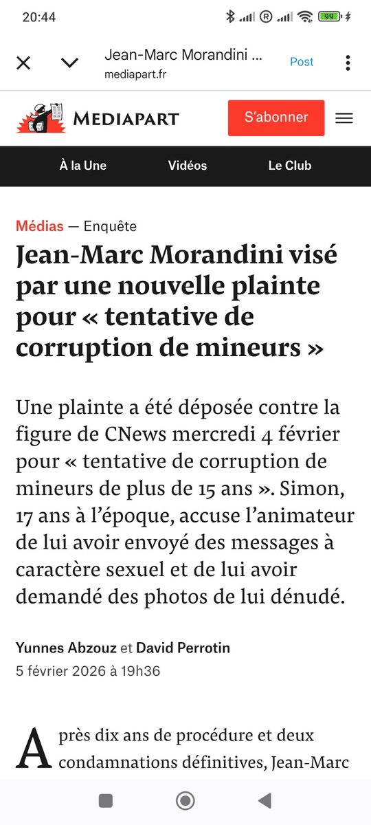 Laisser partir la grande professionnelle Sonia Mabrouk pour garder un pédophile qui fait d'ailleurs l'objet d'une nouvelle plainte. Cnews et ses dirigeants = 💩 Et le porc Morandini qui n'a même pas la dignité de partir de lui-même 🤮🤮🤮🤮
#boycottmorandini
#MorandiniDegage