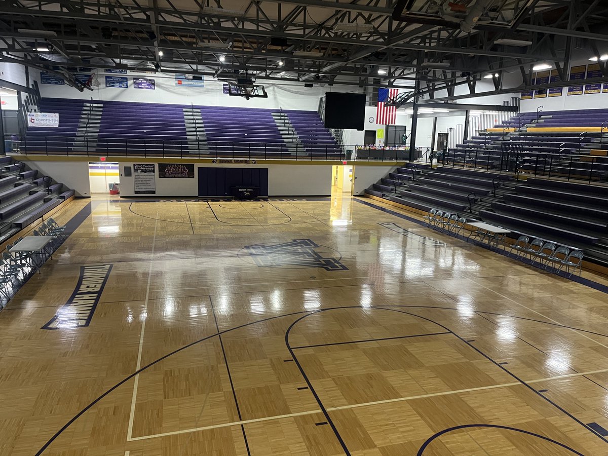 Gym is all ready for the excitement of Section Dance tomorrow!  Good luck to all the teams and  coaches. Go Hawks!!!