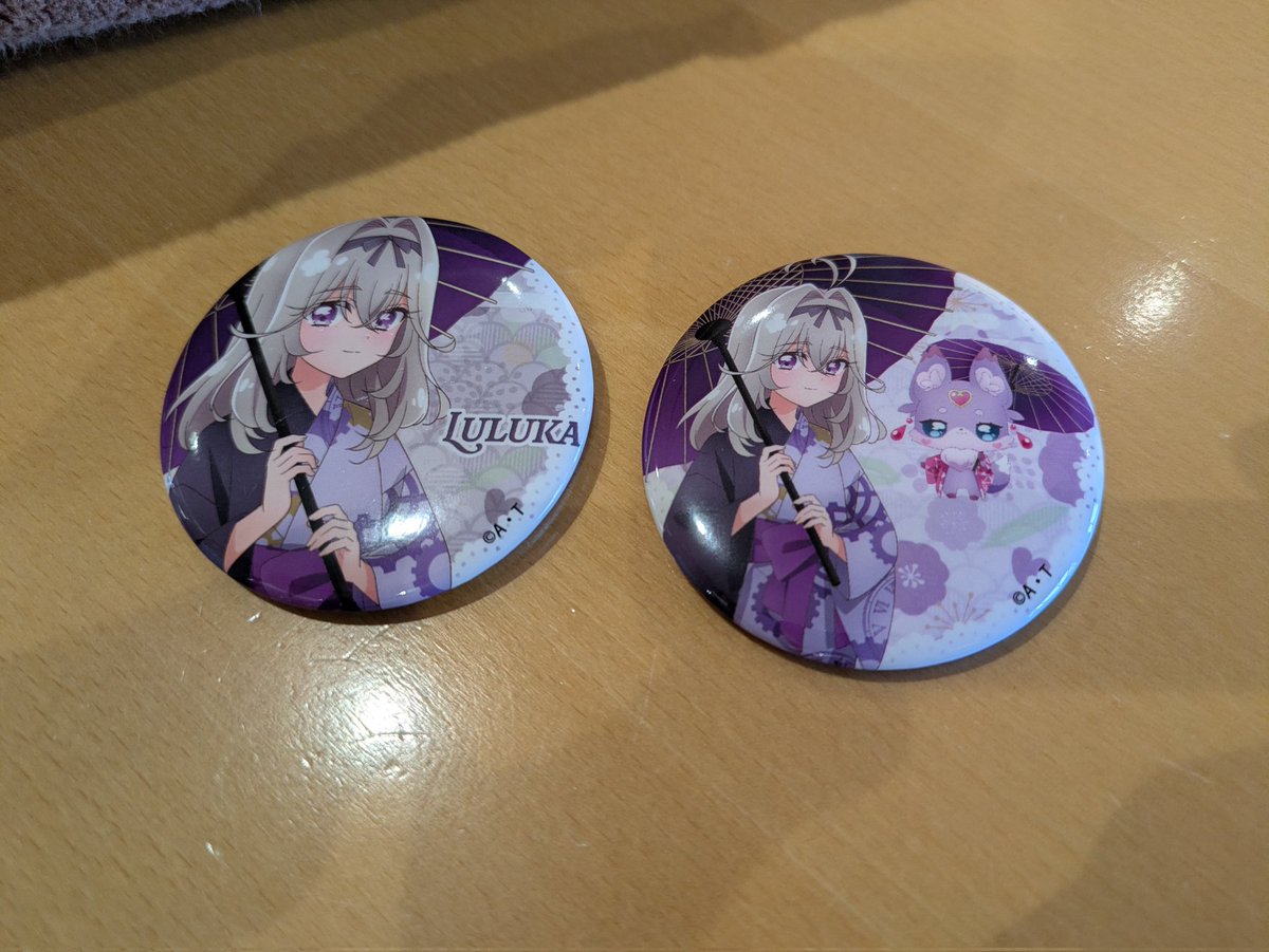 6つ缶バッジ買っていいの出ましたわ〜よいおみやげ