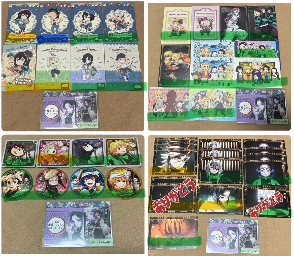 交換・譲渡】鬼滅の刃 ポストカード コースター 譲：画像1〜8枚目 煉獄