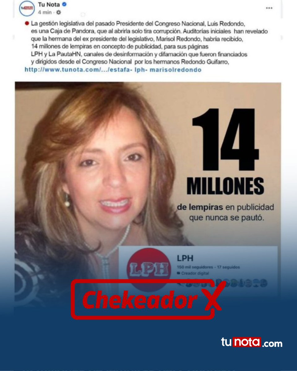 tunota_com's tweet photo. 🔴 Esta publicación que circula es montaje y no proviene, ni representa graficamente, nuestra cuestas oficiales. Les recordamos seguir nuestras plataformas verificadas para información confiable.
#Chekeador #TuNota https://t.co/55XJ8a3mdq