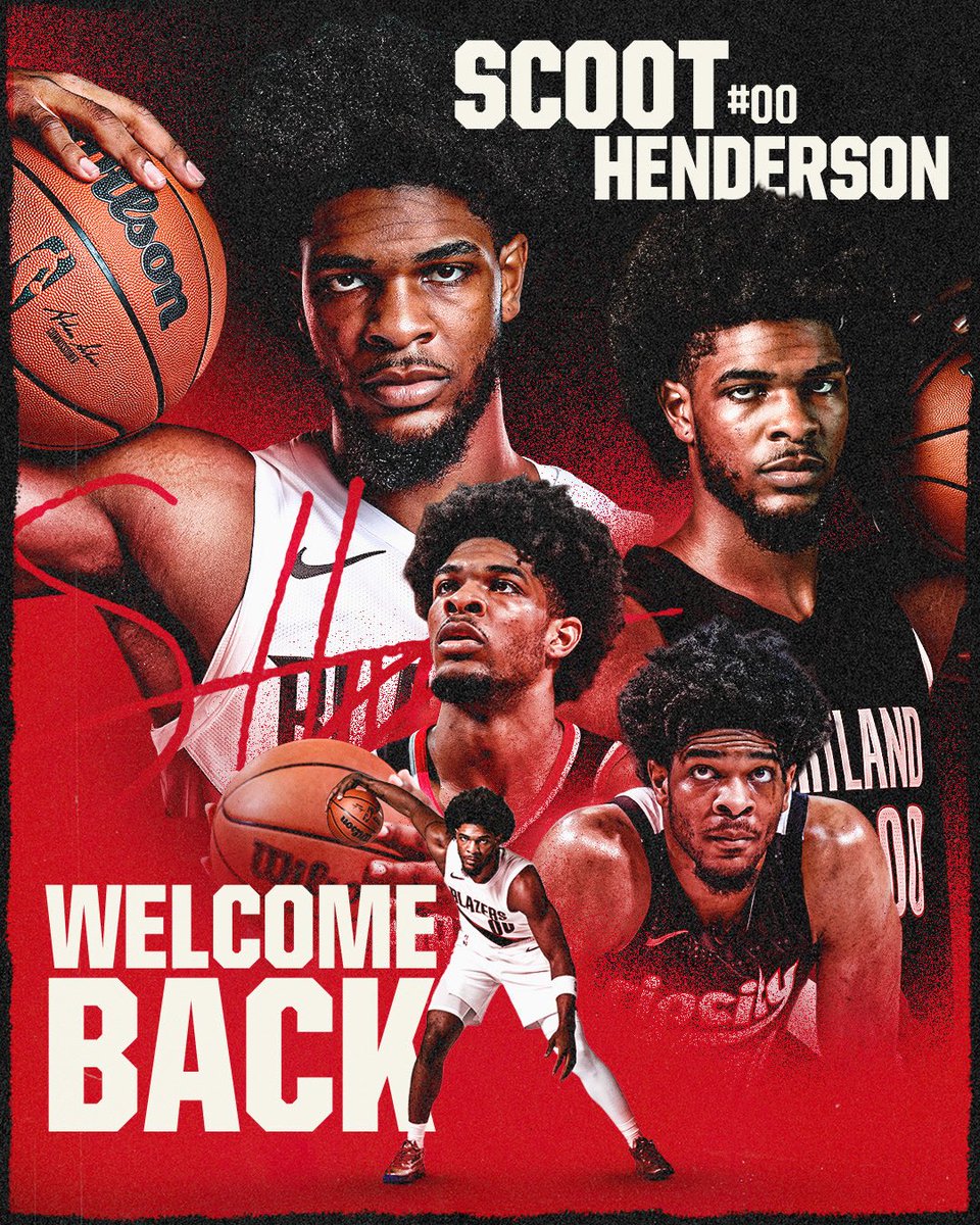 trailblazers's tweet photo. Scoot Henderson is AVAILABLE for tonight’s game https://t.co/Egh56elvAT