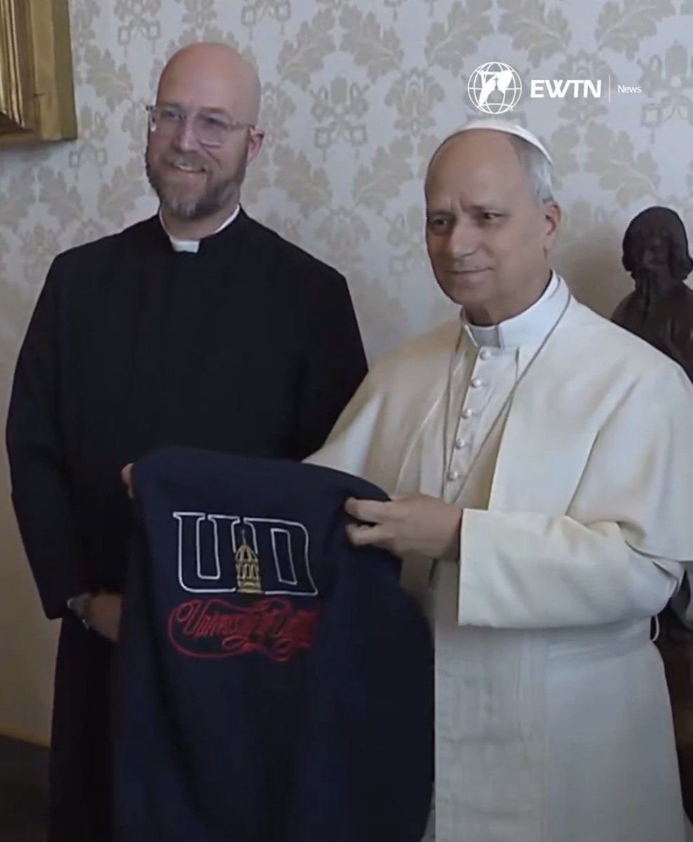 JBedellWHIO's tweet photo. I hope Pope Leo isn’t watching this Dayton game after getting, probably, his first UD swag today. https://t.co/94mX8VQUgD