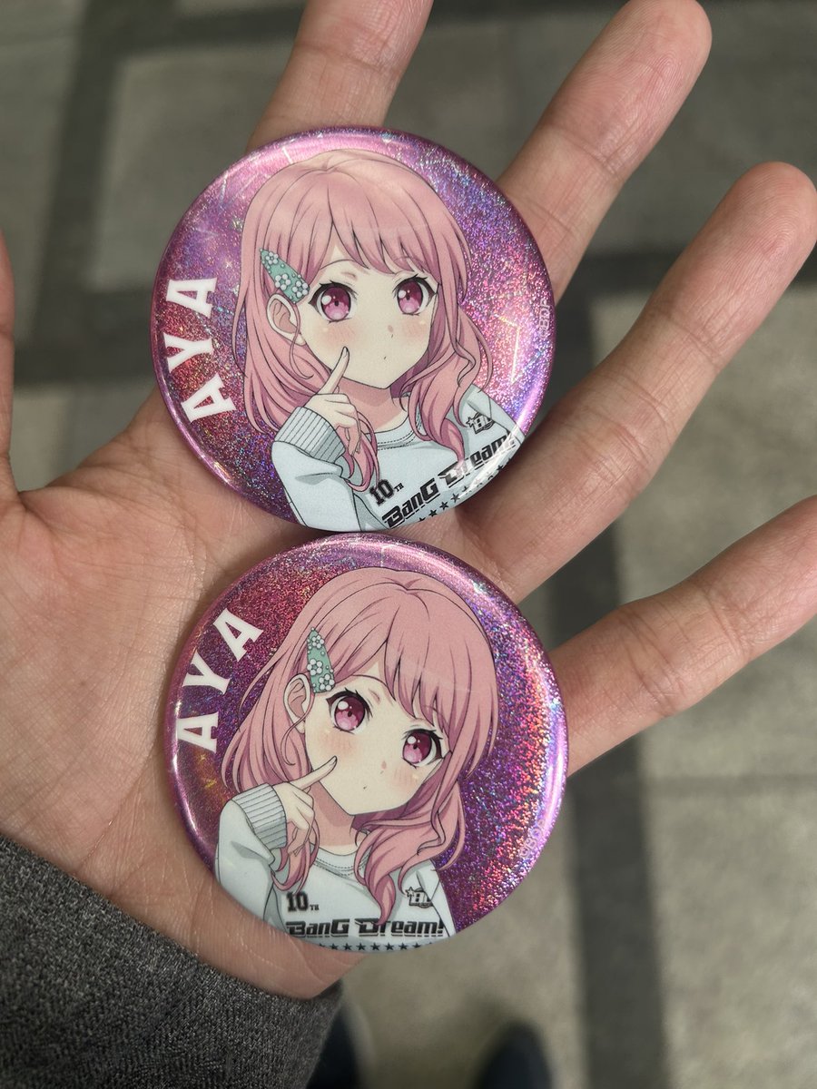 丸山彩が被ってしまって心斎橋の方でこころんの缶バッジと交換可能な方