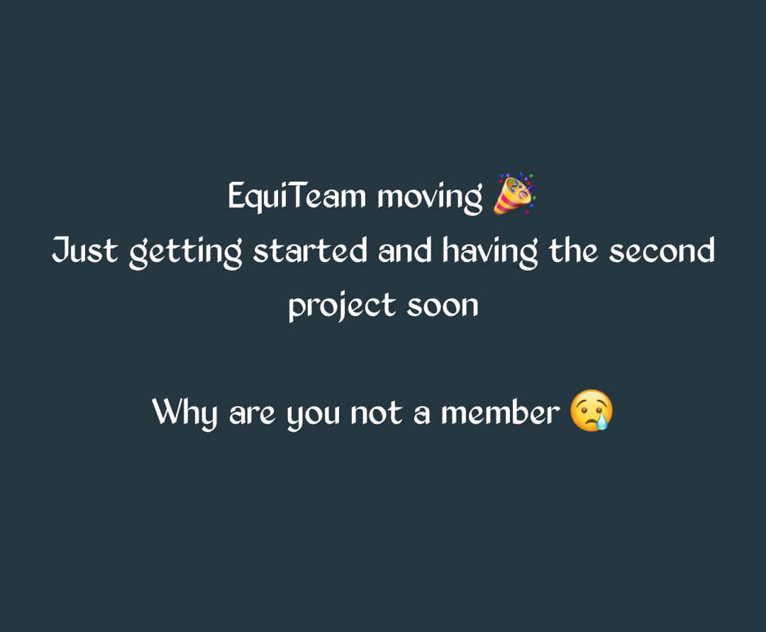 team_equi86304's tweet photo. ๐ฅ Another Project Coming Soon | EquiTeam ๐
Excited to announce that we have another project lined up!
Active members get the first opportunity to collaborate, contribute, and grow.
#EquiTeam #Collaboration #Projects #SkillCommunity #Innovation https://t.co/2v9HrilZiJ