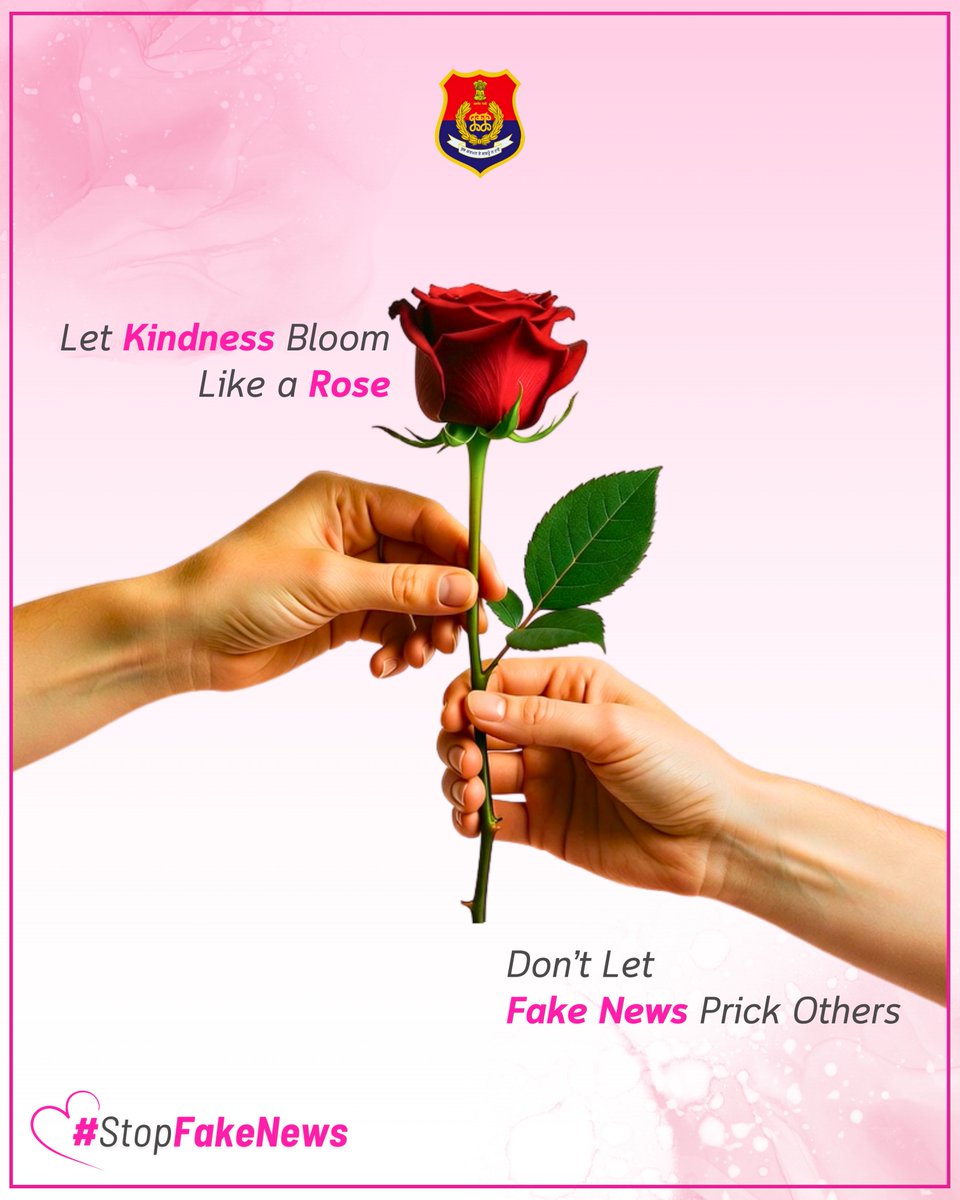 PunjabPoliceInd's tweet image. 🌹On #RoseDay, spread kindness—not fake news,  Think before you share.

#StopFakeNews