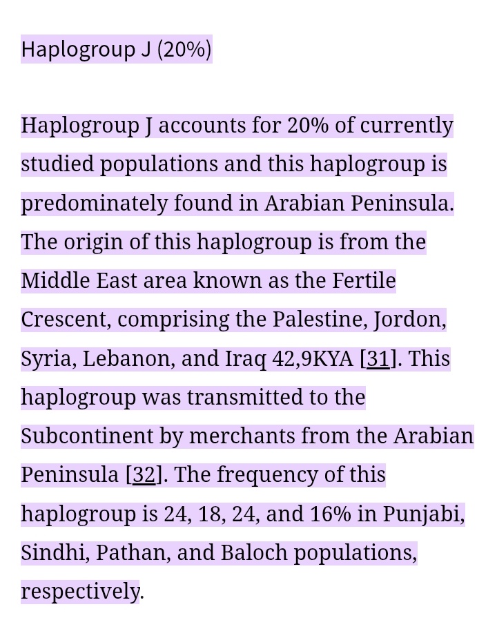 BalucBijar's tweet photo. @XIOAAIN @baamgwah @theghostson5 @observer295 Yeah lol the paper you yourself shared says J is from middle east/fertile Crescent. So now Sindhis are of middle eastern origin 🤣 https://t.co/8Nwm0fYrL4