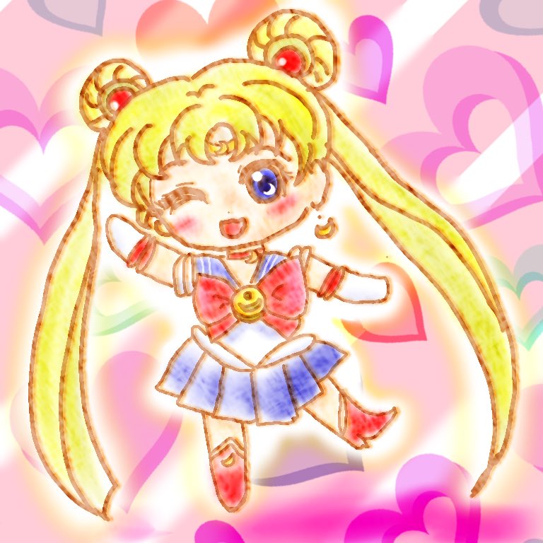 昔描いた #セーラームーン 
🐰🌙
#にっぴが作ったもの