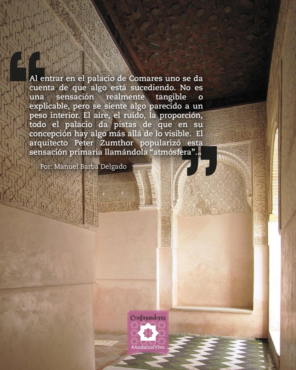El Palacio de Comares no se mira: se experimenta.
Giros, sonidos y temperatura te preparan antes del gran patio. ⛲
Manuel Barba Delgado lo explica 👇
 continuadores.com/el-umbral-en-e…

#Alhambra #Arquitectura