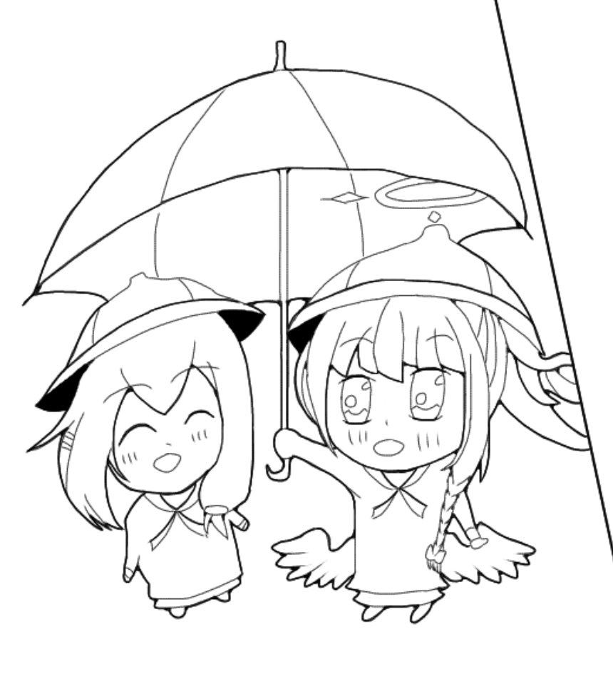 モネ＆イクシー　雨の日の帰り道
何とかイクシーを描いてみたけど、本当にこれでいいのか悩んでいる(´-ω-`)ﾑｽﾞｶｼｲ...
 #クルスタ園児服合同