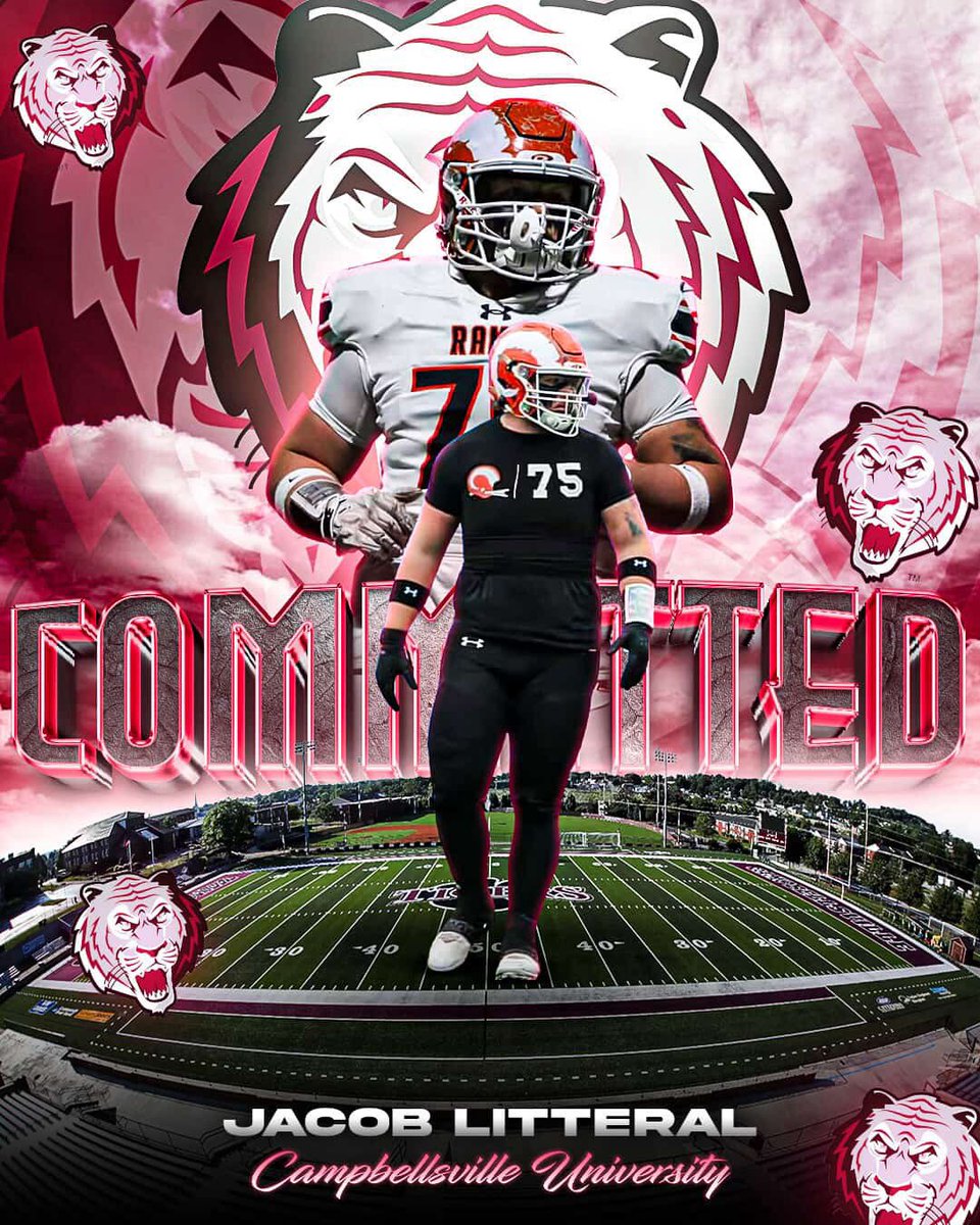 jlitt56's tweet photo. I'm extremely happy to announce my commitment to Campbellsville University! I want to thank my family and friends for always being there for me and believing in me. I'd also like to thank all the coaches in my life that have taught me everything that has gotten me to where I am today. I'd finally like to thank the coaches at Campbellsville for believing in me and giving me this opportunity! Go Tigers🩶