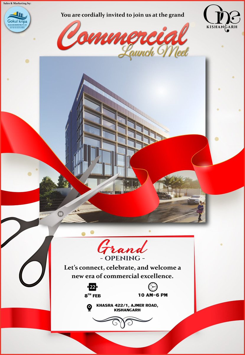 realestate_wala's tweet image. New project  *Commercial Launch Meet* at Kishangarh site. Ajmer ☎️8764237658 

#approvedplot #commercialproject