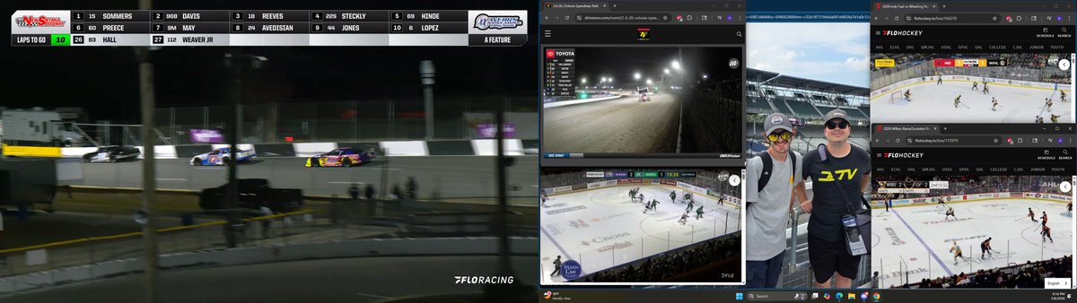 Wooooo racing! WoO , World Series and minor league hockey!