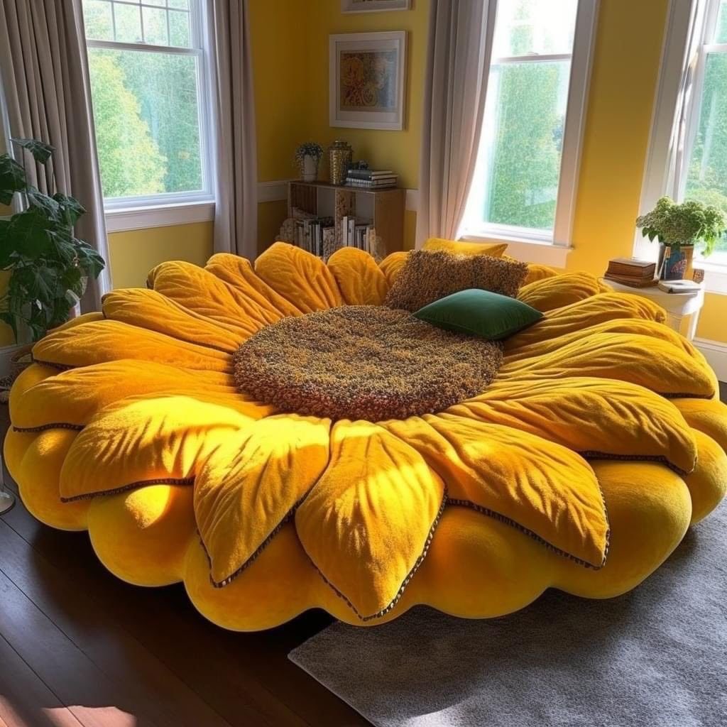 Sunflower bed.