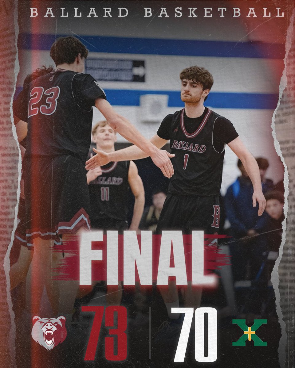 Ballard_Hoops's tweet photo. Great day to be a Bruin!🐻

Final:
Ballard- 73
St. X- 70 https://t.co/UD7ejOfhId