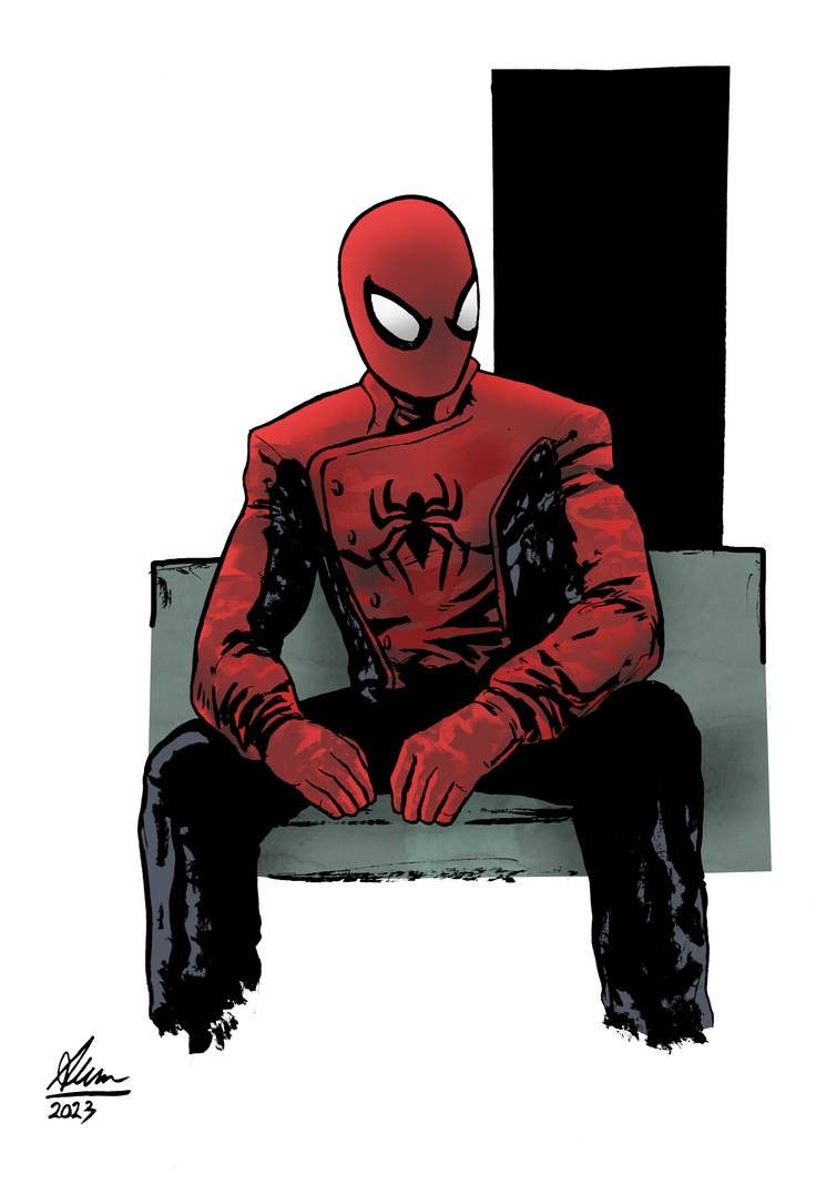 bloodydantee's tweet photo. não sei se é considerado um hot take na comunidade do Aranha mas eu acho muito legal o visual do Last Stand https://t.co/S6rip6H9c7