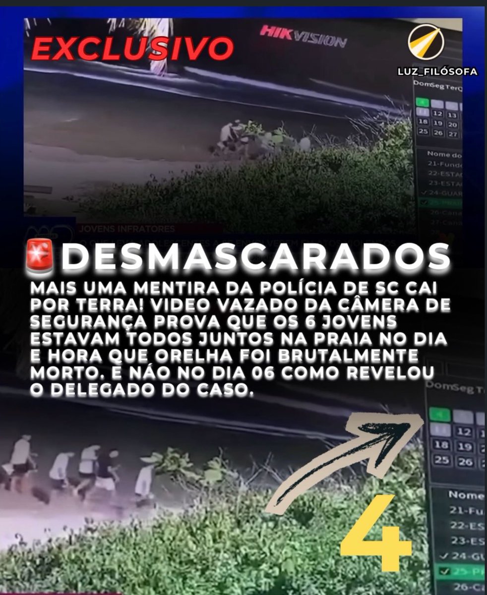 kaarolzx's tweet image. QUE MICO

Novo vídeo vazado das câmeras de segurança mostram que OS SEIS estavam no local do assassinato do Orelha! NO MESMO DIA E NA MESMA HORA. A polícia novamente foi DESMENTIDA, que papelão!!! Disseram que apenas um estava no dia!