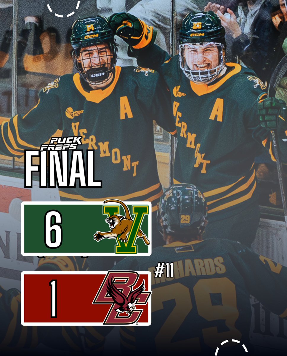Two goals for Ethan Burroughs in Vermont’s win over No. 11-ranked Boston College.

What a win for the Catamounts!