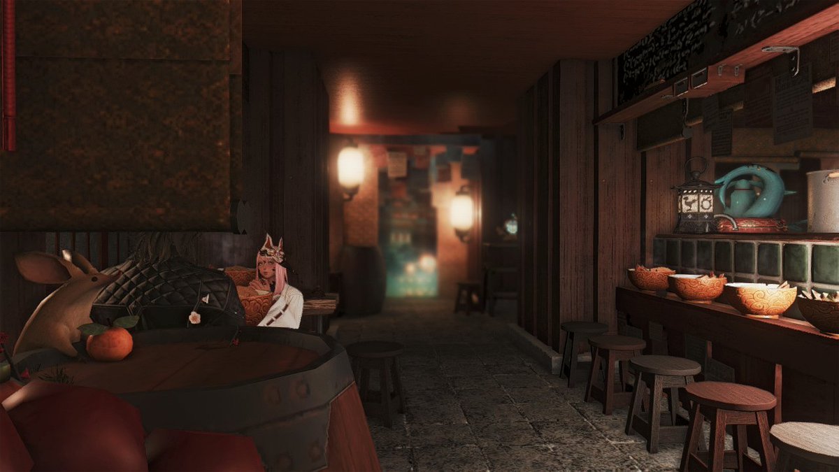 We snuck in for some late night ramen last night. Love this build so much!
#ffxiv #FF14 #FF14SS #ffxivsnaps #GPOSERS #GPOSER #FF14housing