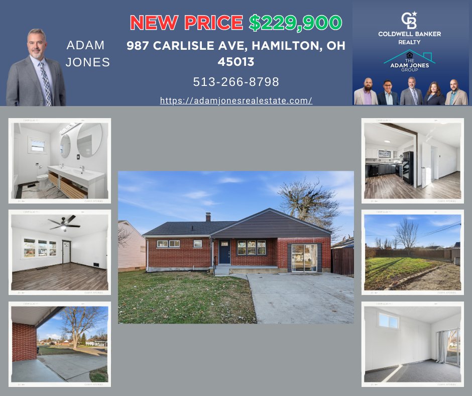 AJohioRealtor's tweet image. Now is your chance! We’ve just adjusted the price for 987 Carlisle Ave, Hamilton, OH
This home is ready for its new owners. 🏠✨

#HamiltonOH #RealEstate #PriceDrop #HomeForSale #OhioRealtor #AdamJonesGroup