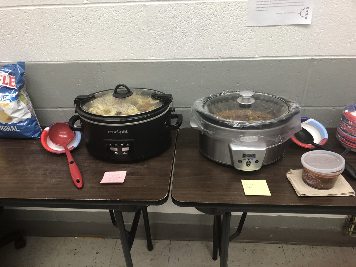 NISD_NAHS's tweet photo. Touchdown! ๐ Our Staff Super Bowl Potluck was a total blowout victory.
From the legendary hot dogs to the MVP-level chili, we definitely didn't leave any points on the board. Huge thanks to the team for bringing their A-game (and their appetites)!
#NISD #NAHS https://t.co/dLRXloKBe5