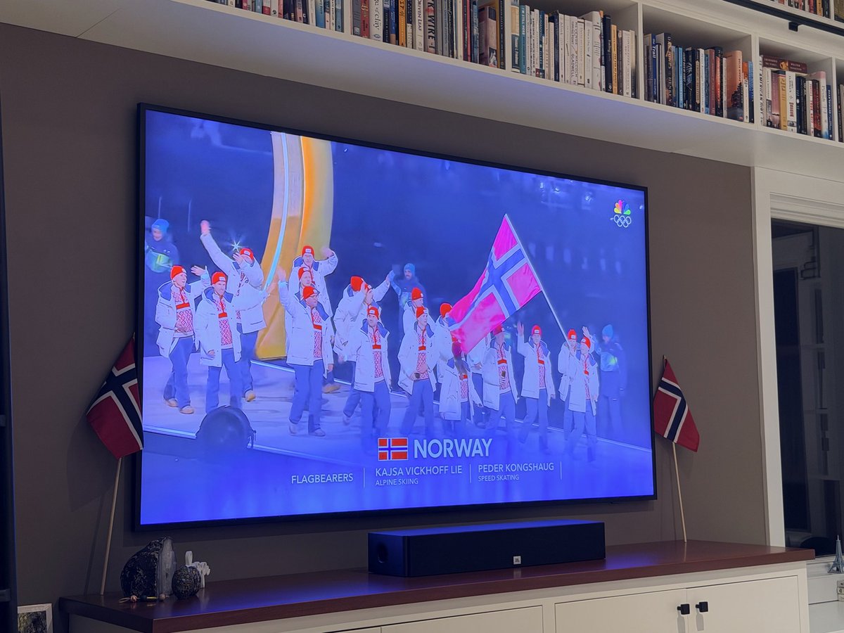 Cheering on the Norwegians!