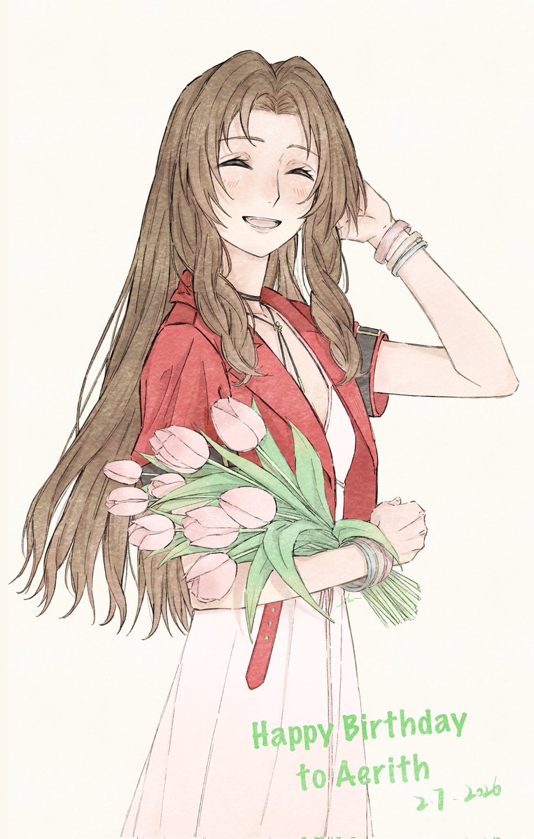 エアリス、誕生日おめでとう🎂🎂
年々、あなたのことが好きになっていくよ🌸🌸

#エアリス生誕祭2026
#エアリス誕生日おめでとう
#Aerith