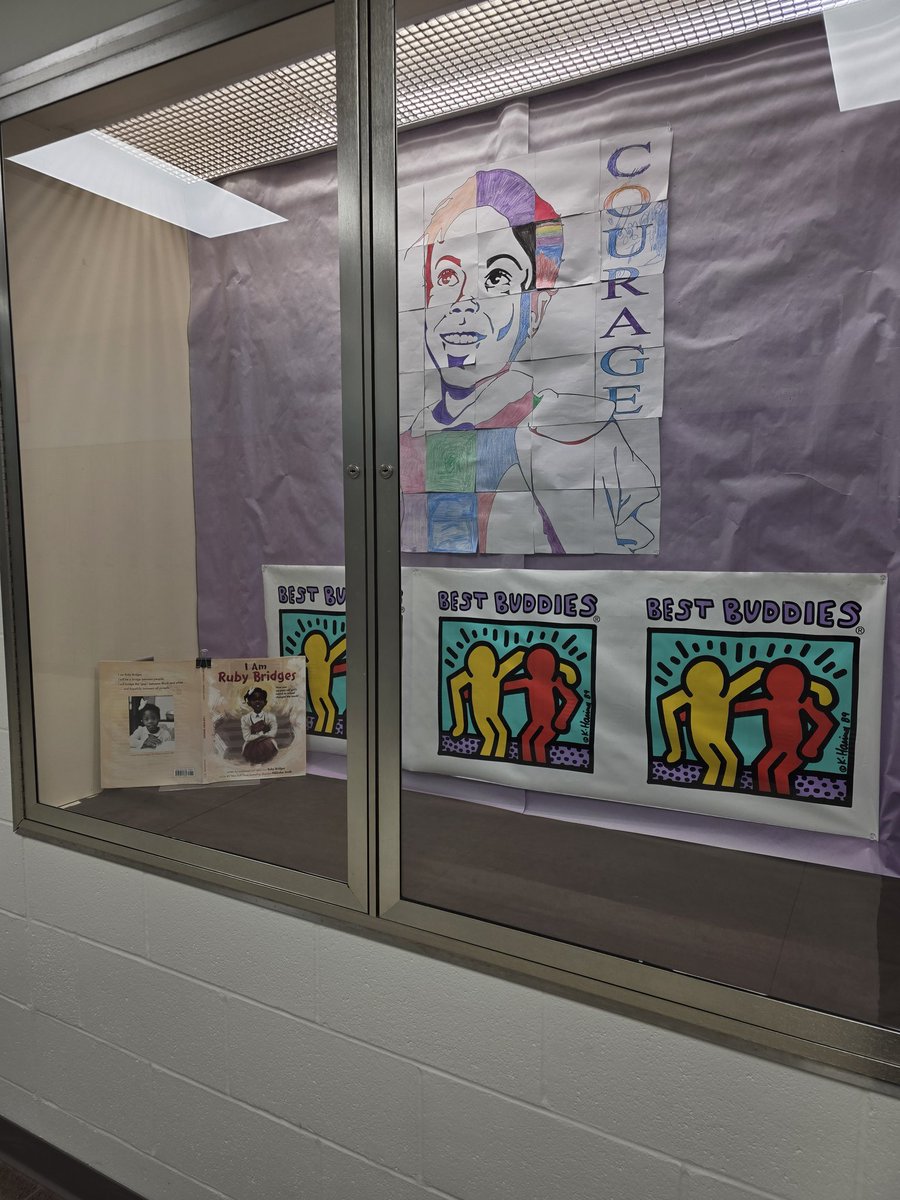 AngelaBarnes09's tweet photo. @BenDavisNGC @BestBuddiesIN chapter members learned about Ruby Bridges and worked together to make a beautiful mural. #inclusion #NGCPRIDE https://t.co/Sg5huvX9zg
