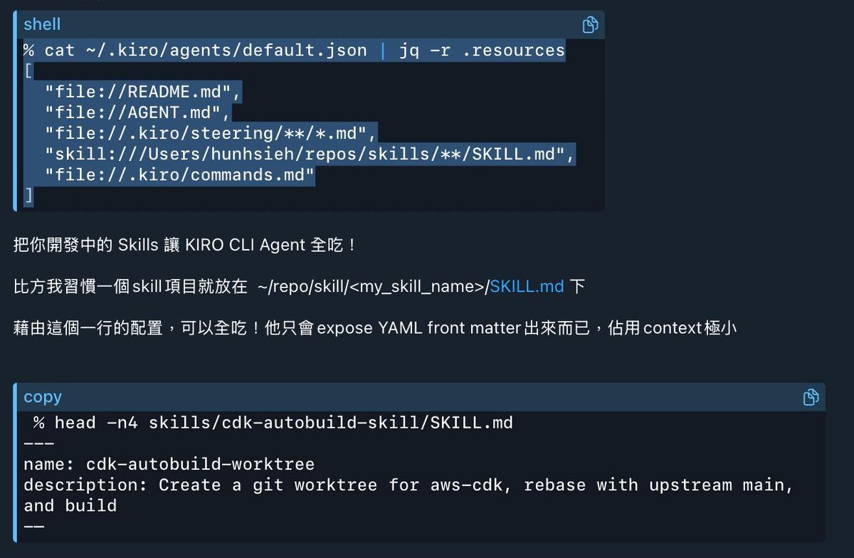 🔥 Feed ALL your dev Skills to KIRO CLI Agent! I keep each skill at ...