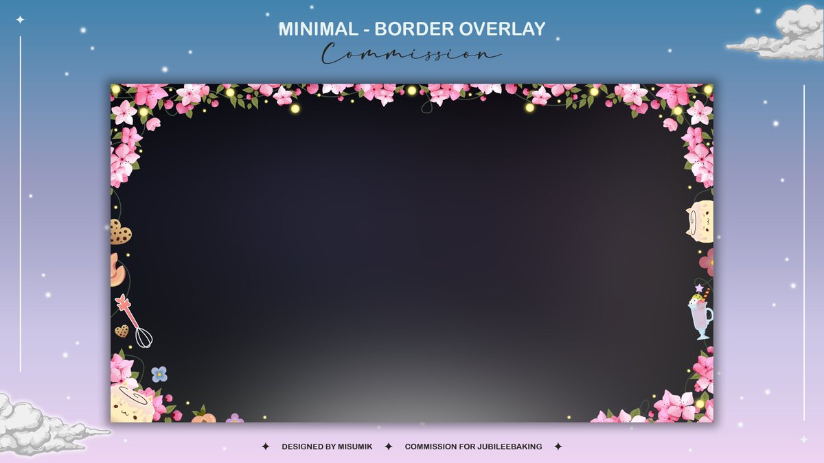 ✦ Minimal | Border Overlay Commission ✦

✦・Thank you so much for your trust <a href="/JubileeBaking/">Jubilee 🧚🏻‍♀️🍪 🔜 3.0</a> !

♡ + ↻ appreciated・ #VTuberUprising ・ #overlay ・ #streamoverlay ・ #VtuberEN ・ #twitchelement ・ #VGenComm ・ #VGen