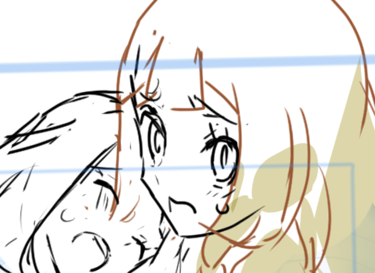 カット数多めなので、次回更新は別の題材で描く予定ですが、次の次以降予定のラフ一部。 