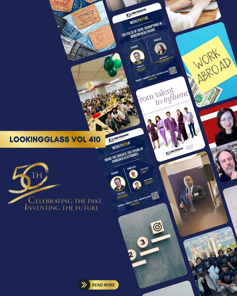 johnclementsph's tweet photo. ✨ LookingGlass Vol. 410 Highlights ✨ Economy Outlook 2026, Future of Real Estate, hiring rules, global recruitment, sustainability, leadership, trust, and burnout. Read more: 

👉 Read more: https://t.co/CYklbGkouF

#LeadershipDevelopment #BusinessGrowth #RealEstatePH https://t.co/U6U3RwuGwk