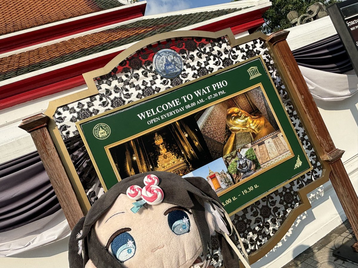 brolliologist's tweet image. 正解は、ワットポーでした〜！
と言うわけでもち峰と共にタイに来てます〜！

\ﾓｯﾓｯﾓ~（ｻﾜｯﾃﾞｨｰｶ~）/