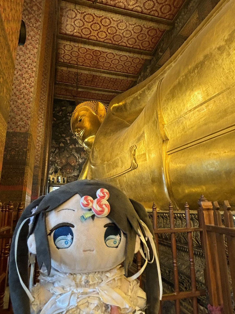 brolliologist's tweet image. 正解は、ワットポーでした〜！
と言うわけでもち峰と共にタイに来てます〜！

\ﾓｯﾓｯﾓ~（ｻﾜｯﾃﾞｨｰｶ~）/