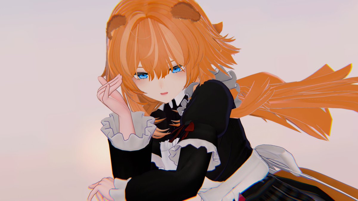 別のミルティナ用に描いた顔面テクスチャ流用したら、ほんのりイケメソ味出てメイドにするにはもったいないミルね 