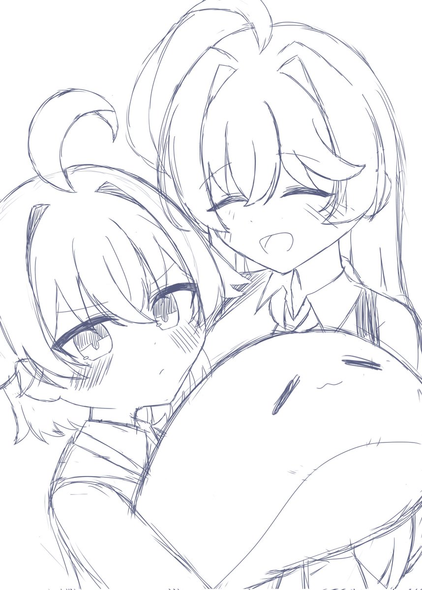 合同誌に出す予定のユメホシ！
めっちゃ可愛くかけてる気がする！！
完成は是非本で見て貰えると……|ω･)