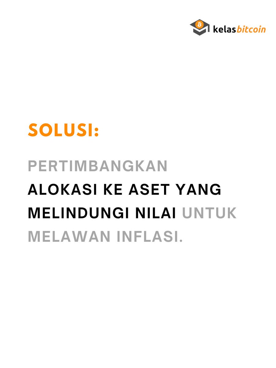 KelasBitcoin's tweet image. Nabung fiat saat jaman dulu bikin kaya. Sekarang? Inflasi bikin nilai uangmu ngempes. Waktunya rethink strategi.

#WealthThinking