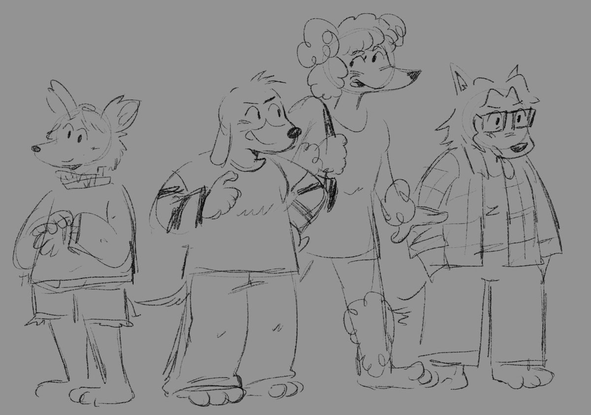 doodled the #DogHaus cast in my style. i guess?

some of them ended up looking nearly identical to the actual comic. my art style has been pretty consistently like this since before i learned of DogHaus last year, but i dunno.. i’m worried