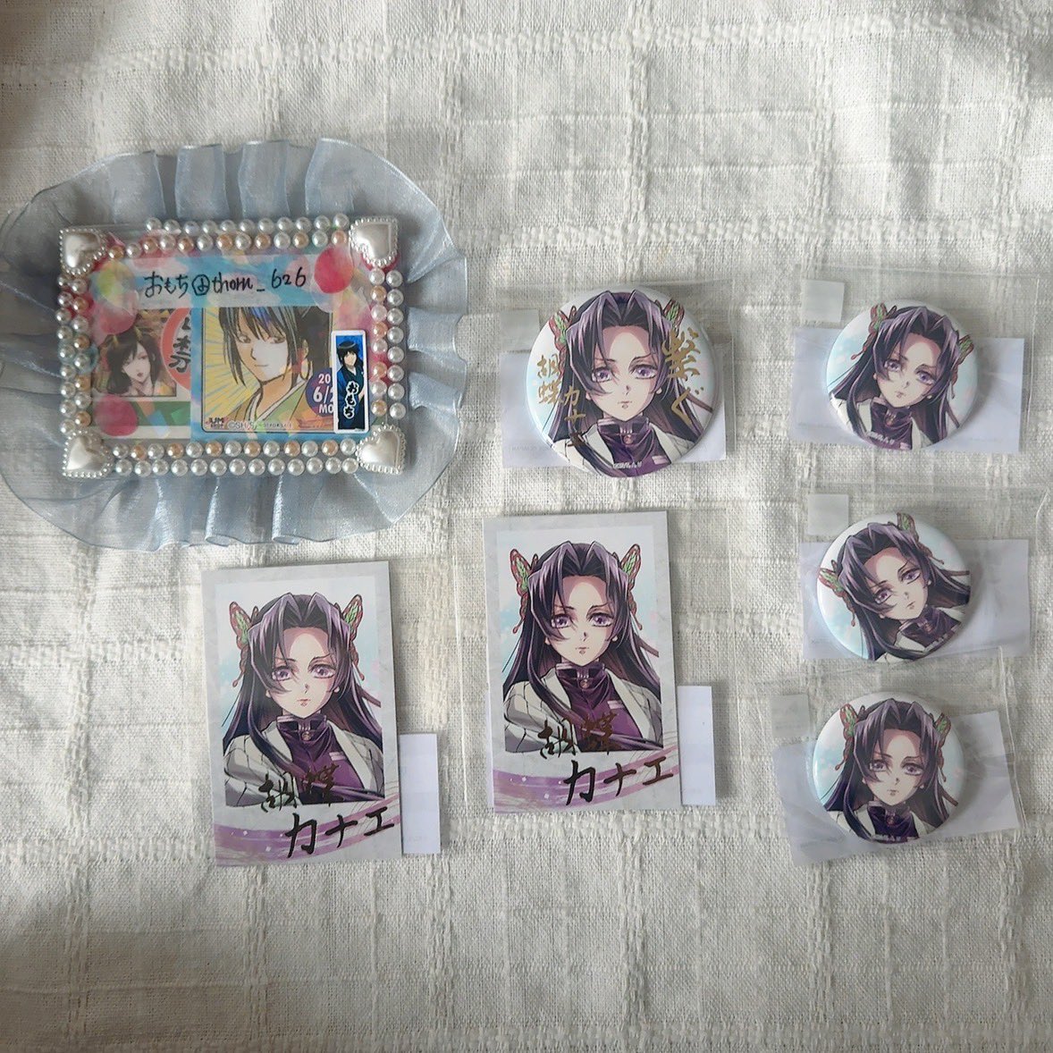 交換】鬼滅の刃 ufotable WEBSHOPくじ 「繋ぐ」 しのぶとカナエ D賞 E