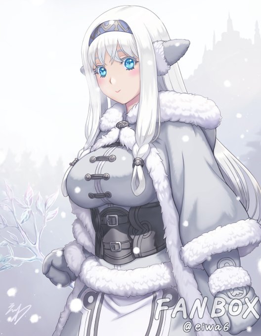 外に出たら雪が降っていました。
絵はオリジナルキャラの雪国エルフです❄️ 