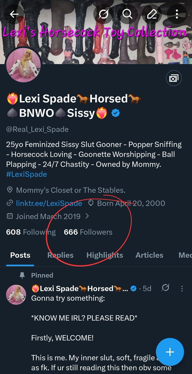 ♠️ Lexi Spade ♠️ Sissy Femboy Gooner 💦 tweet media