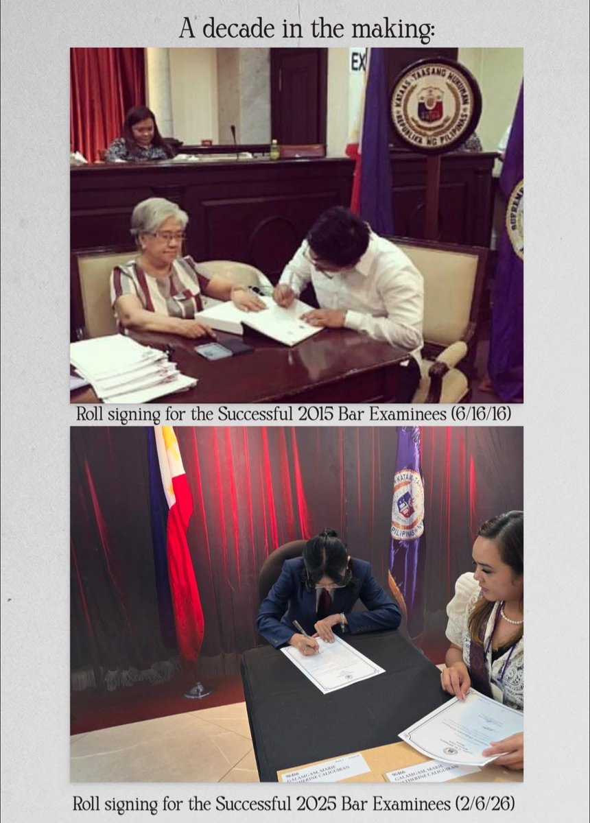makacagal's tweet photo. A decade in the making: My elder brother, Atty. Ariel Galamgam, signed the Roll of Attorneys for the 2015 Bar; 10 years later, Iโve signed the Roll for the 2025 Bar! โ๏ธ Thank you Lord!๐ฅน๐
#eyesontheprize #AMYingForExcellence #havefaith #AmyzingBar https://t.co/8xH480ppZb