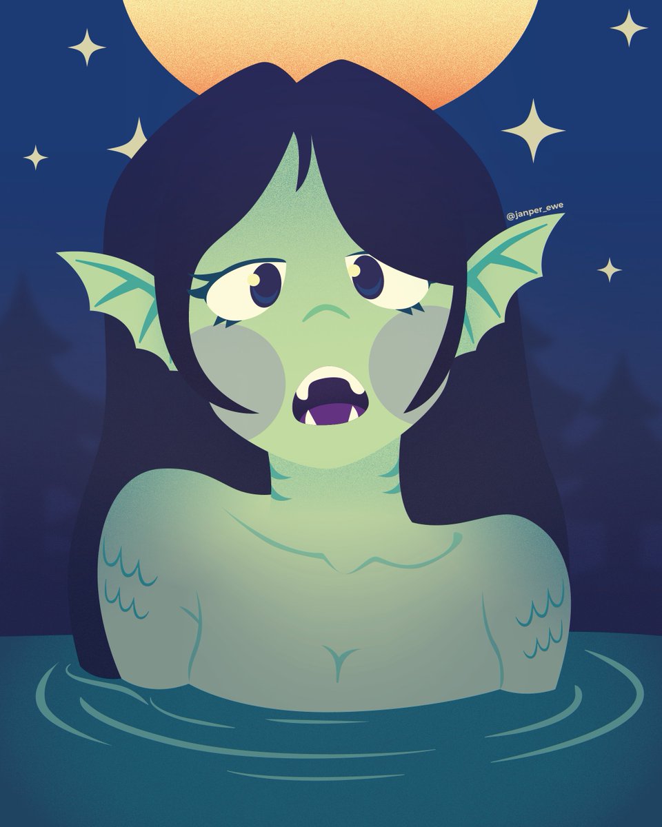 SoyMabel_JP's tweet image. I was actually thinking of drawing Shyren from Undertale, but this is what came out :) 🩵🧜‍♀️

Do you like it?
#seamemais #VectorIllustration #vectorart #myartwork