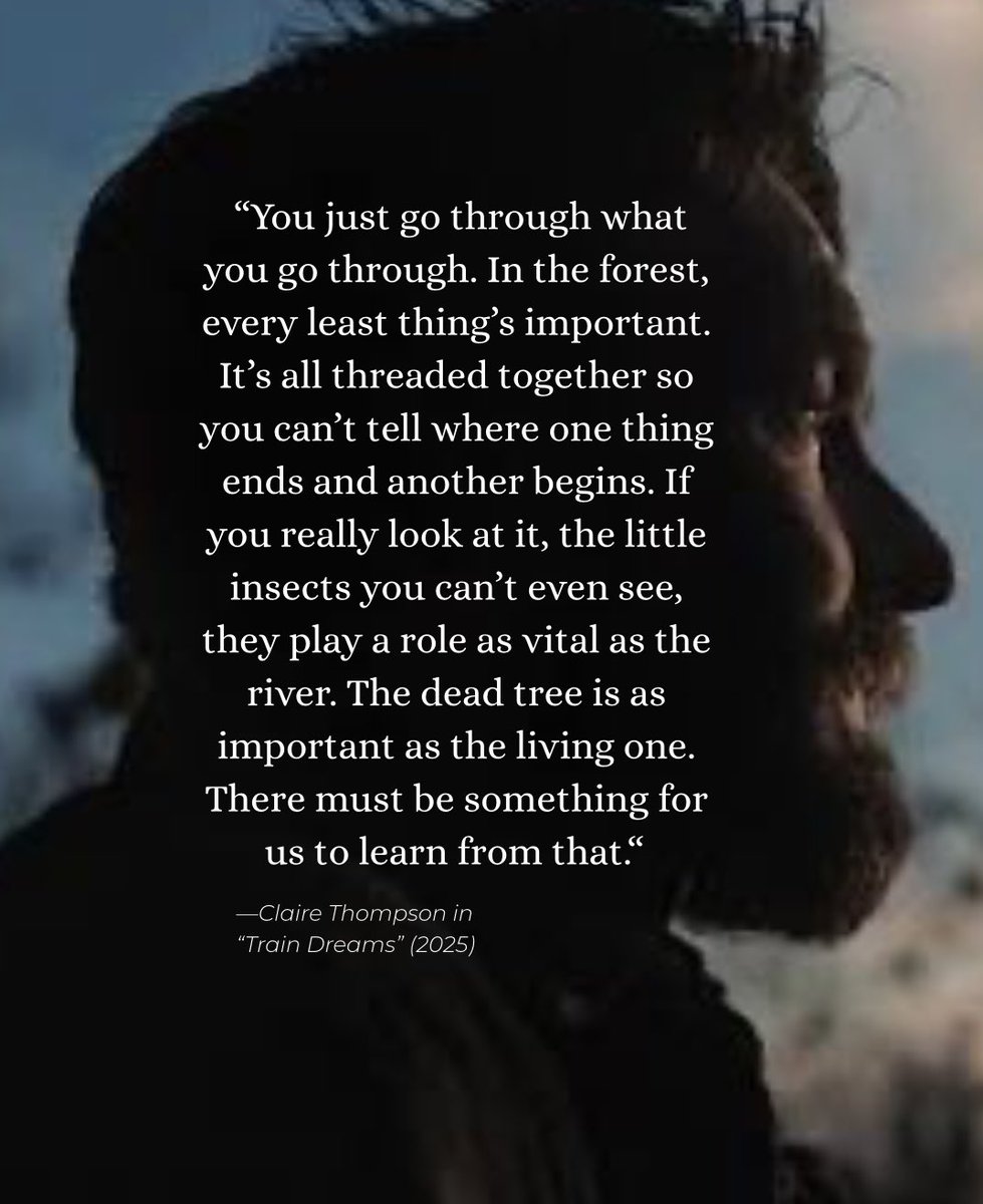RobynHood96's tweet photo. My favorite quote from Train Dreams (2025) https://t.co/a2qI2vkGN4