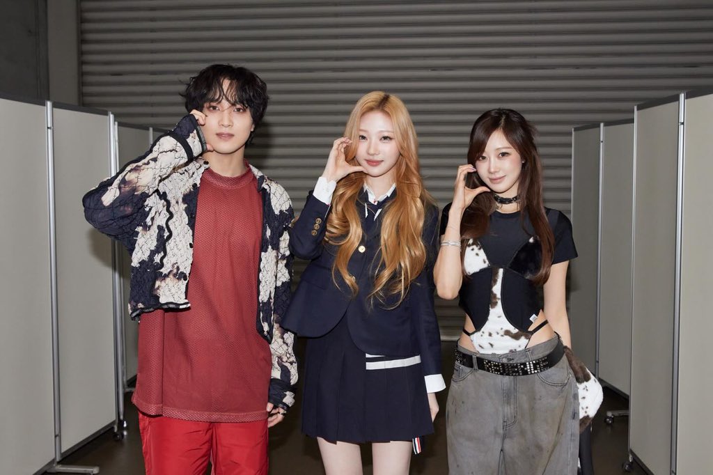 sunhaefs's tweet image. HAECHAN WITH STELLA AND GISELLE!