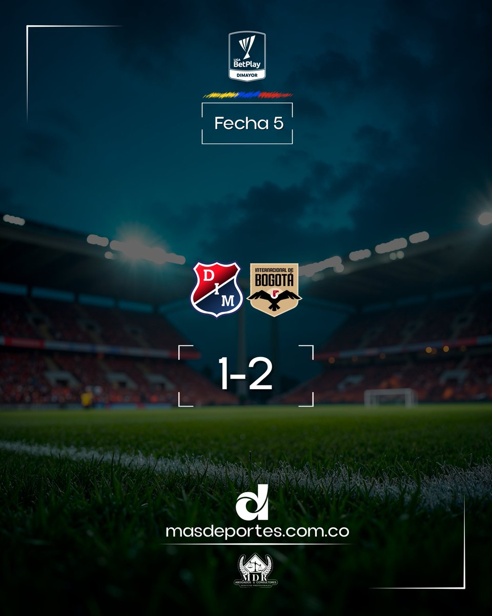 ¡Crisis poderosa! 💔
Deportivo Independiente Medellín perdió en el Atanasio Girardot 2-1 ante Internacional de Bogotá. Los goles fueron de Dereck Moncada 🇭🇳 6', 42' para los visitantes y Leyser Chaverrra descontó para el local 79'. Los bogotanos son líderes con 10 puntos.