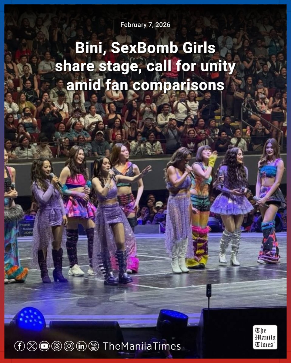 TheManilaTimes's tweet image. MANILA, Philippines — Fans erupted in surprise and excitement Friday night when P-pop phenomenon Bini joined iconic dance group SexBomb Girls onstage at the Mall of Asia Arena which trended across social media.

Read more: mrf.lu/jvX5