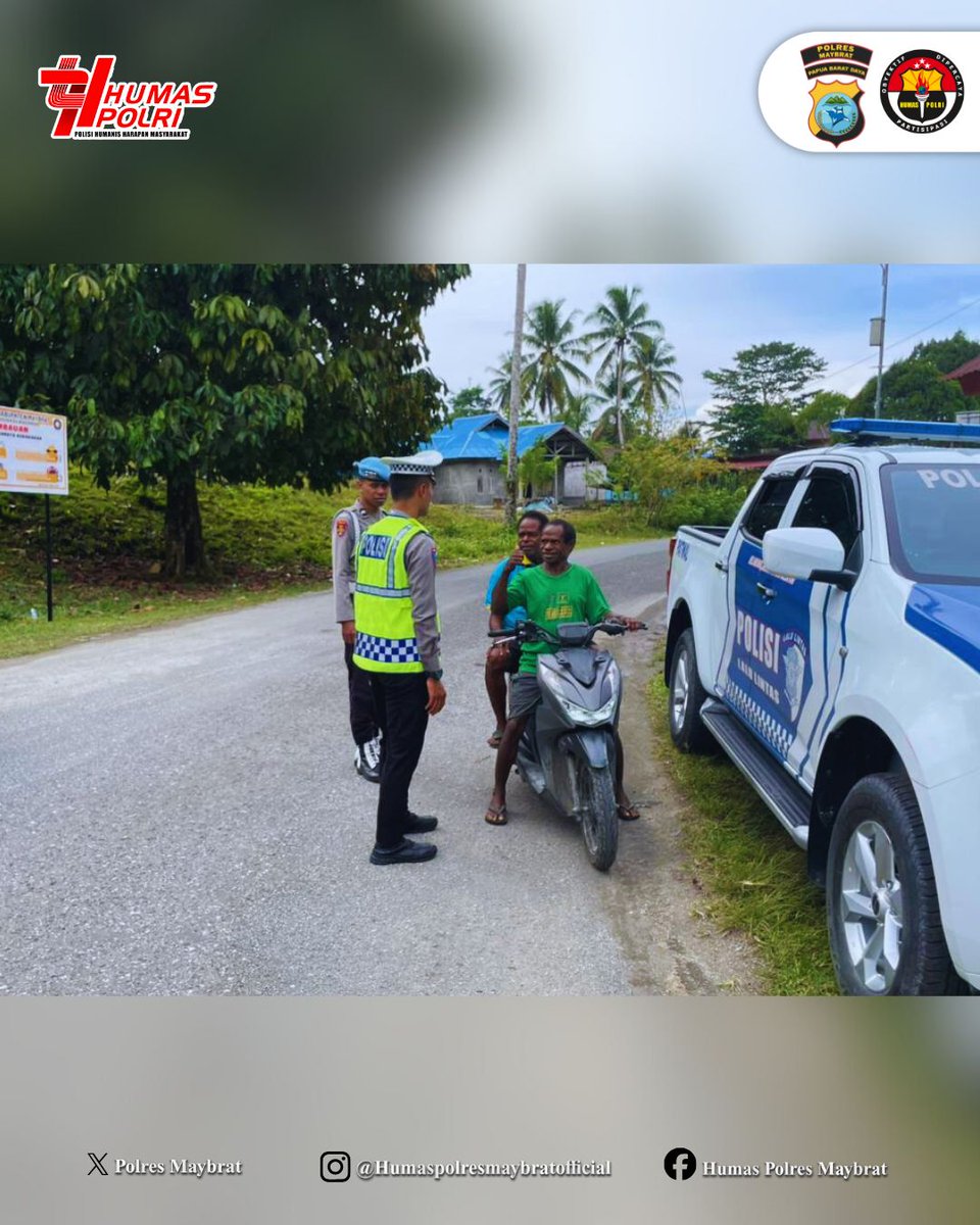 MaybratPolres's tweet photo. Pelaksanaan Dikmas Lantas dalam Rangka Operasi Keselamatan Dofior 2026 di Wilayah Hukum Polres Maybrat.

#PolresMaybrat
#PoldaPapuaBaratDaya
#HumasPolri
#SatLantas
#PolriPresisi https://t.co/6a3HhpCQy4