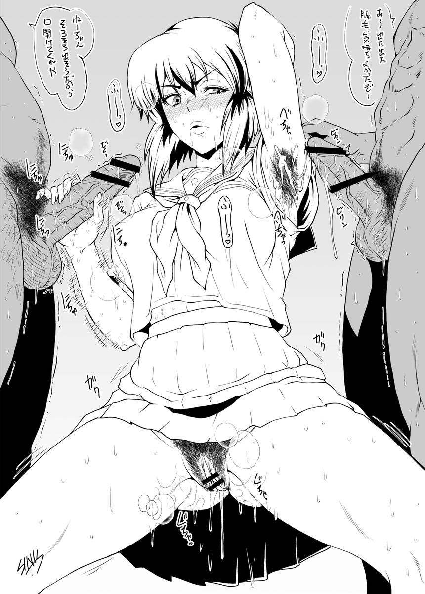 昭和のビニ本ライクなうわキツスタイルの少佐さん。
前に描いた落描きを下書きに今日の練習 